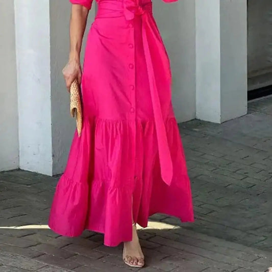 Maxi Dress Hot Pink Casual Dress the maxi dress shop Zendrop